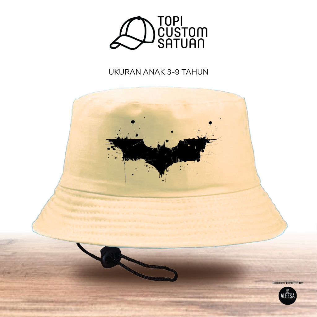 Topi anak buckethat superhero Batman 2 Buckethat anak umur 3-7 tahun