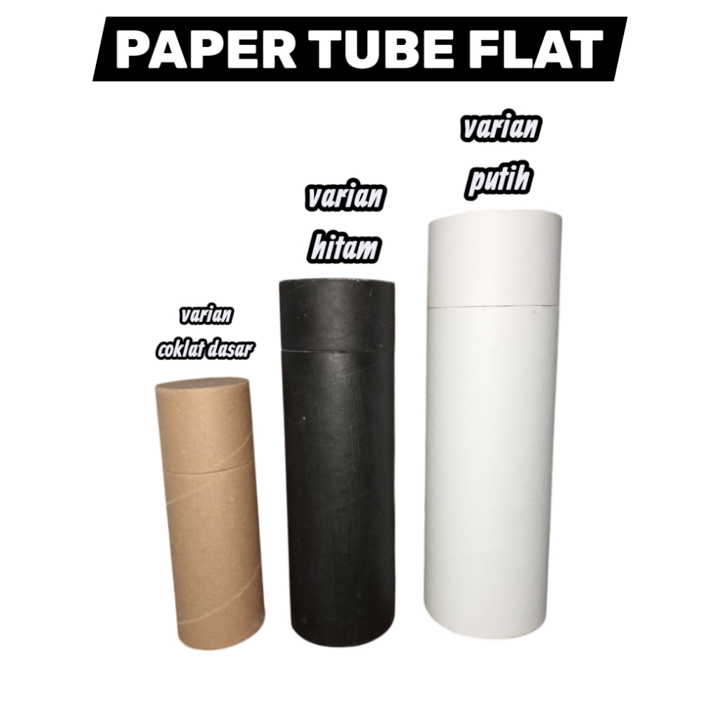 OD 80 MM PAPER TUBE TUTUP FLAT HITAM /PAPER CORE/SELONSONG