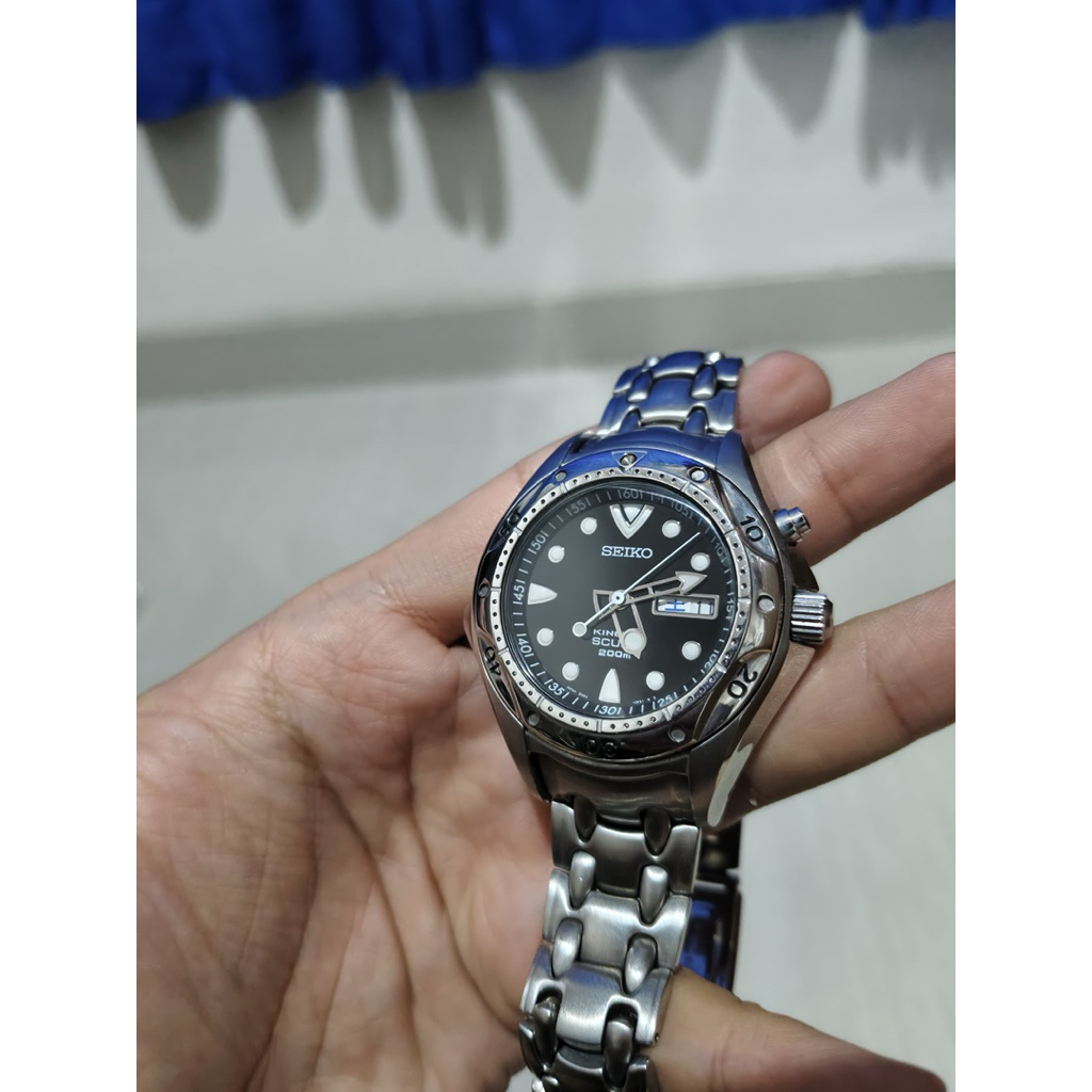Jam seiko kinetik scuba pipin diver pria second ori murah