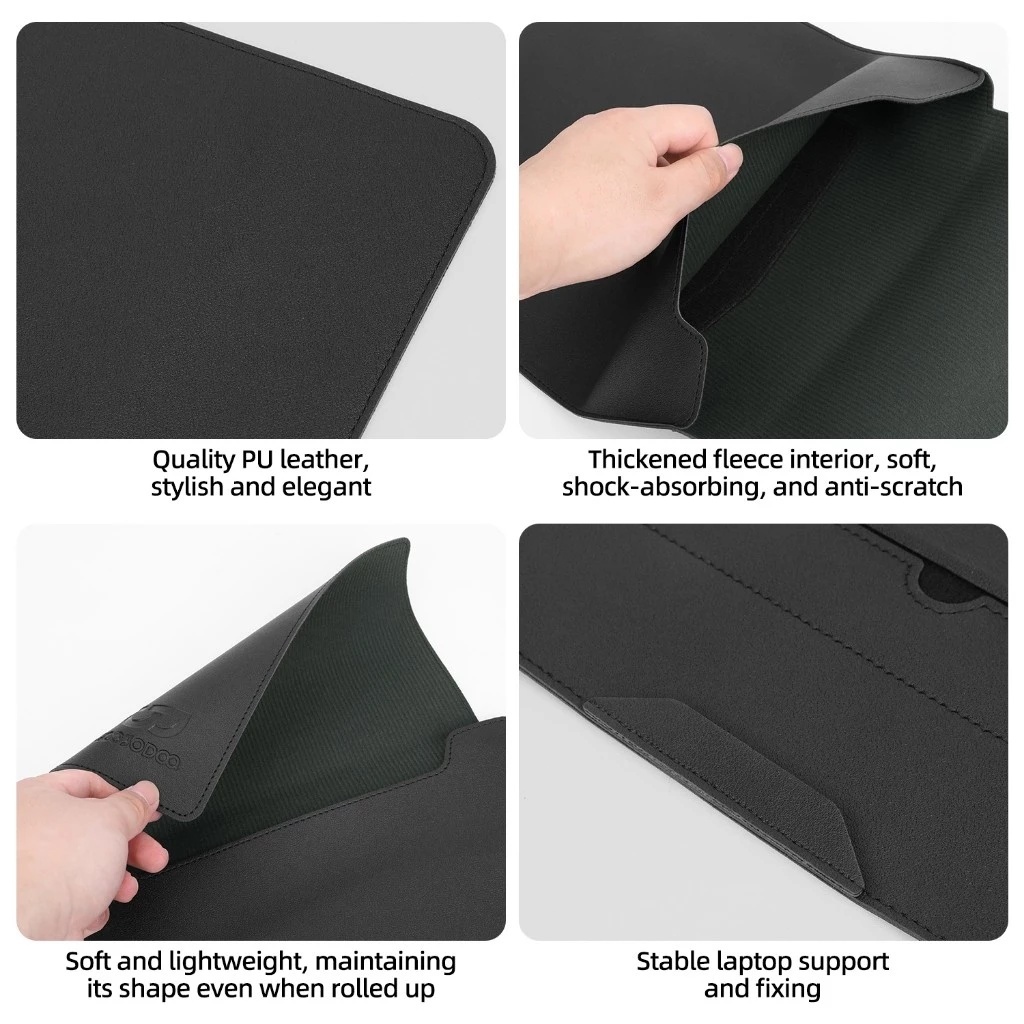 HARGA GROSIR 3 In1 Laptop Sleeve / Premium Kulit Leather Laptop Case With Adjustable Laptop Stand