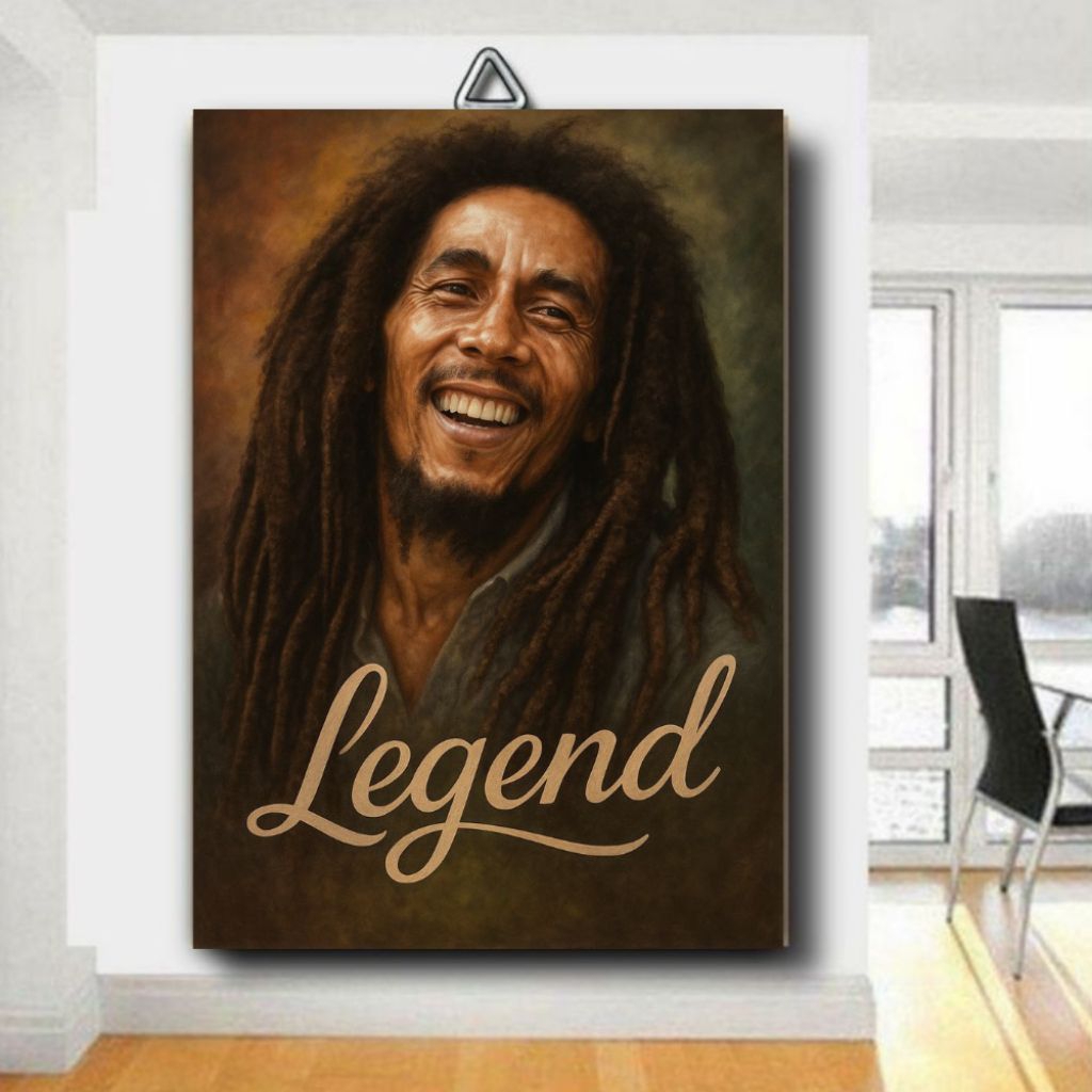 Hiasan Dinding Bob Marley-Hiasan Dinding Aesthetic-Poster Kayu Bob Marley Murah