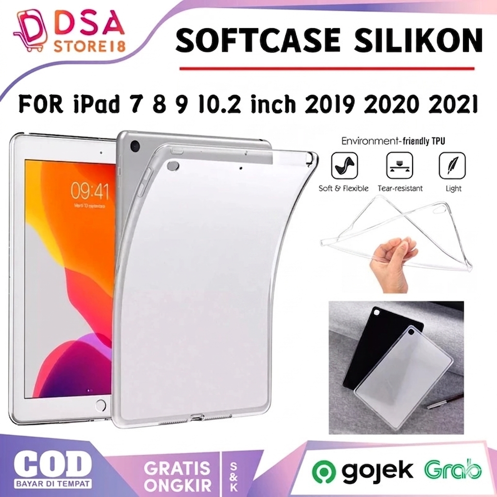 Case iPad Gen 9 8 7 / Casing iPad 9th 8th 7th Generation Ultrathin Jelly Case Tablet Silikon Bening 