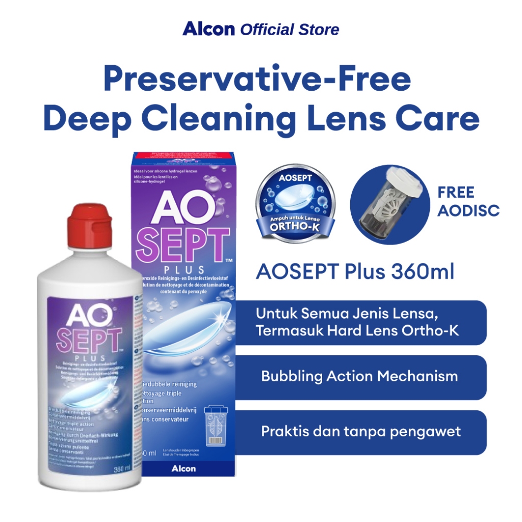Aosept Plus Solution 360 ml | Cairan Perendam Softlens