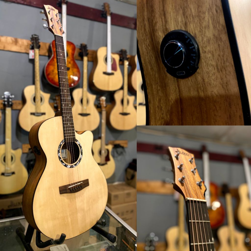 Gitar Dluxe DF100 Transkustik Original Preamp Double OS1 Baru
