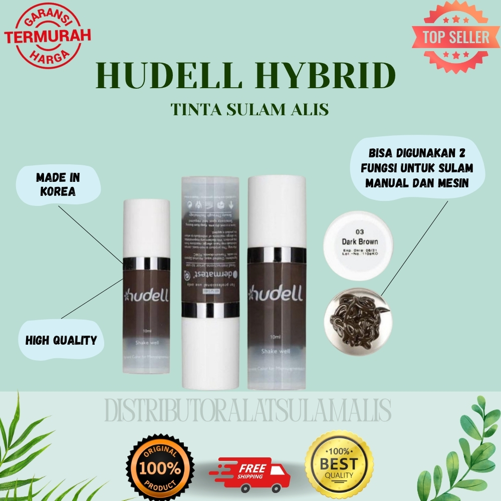 HUDELL HYBRID TINTA MANUAL DAN MESIN/TINTA MESIN SULAM ALIS TINTA SULAM KOREA