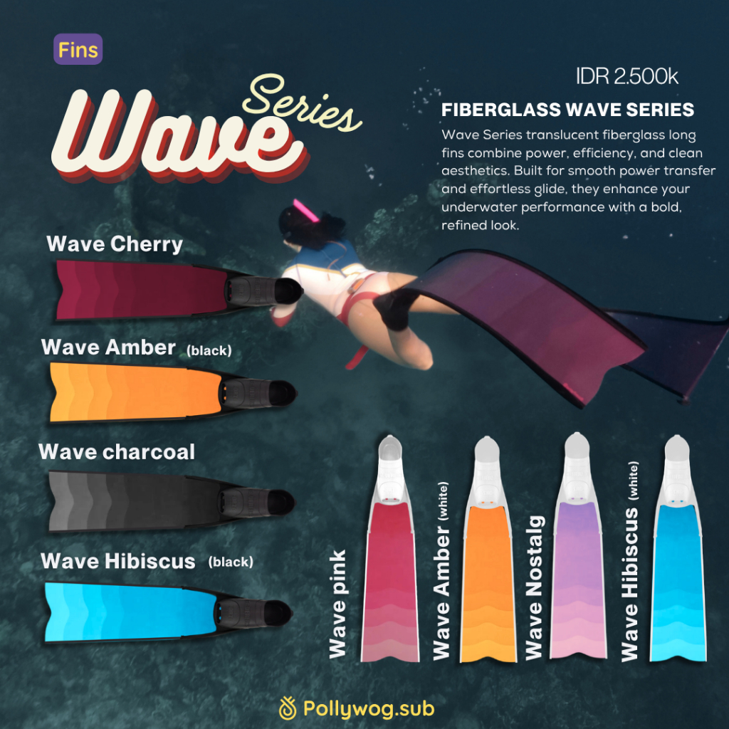 Pollywog Long Fins Fiberglass Wave Series
