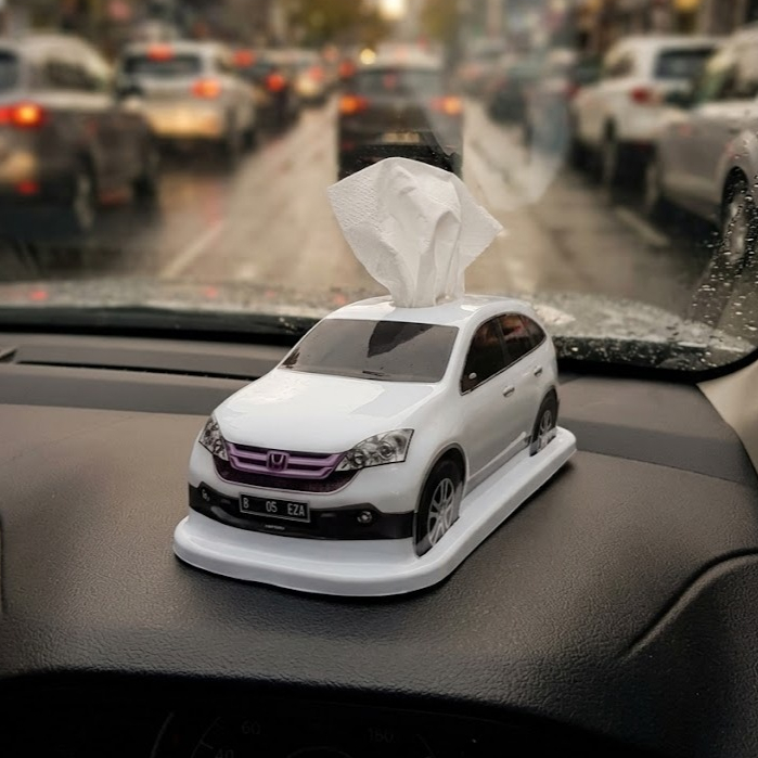(CRV Gen 3) Tempat Tisu Mobil 3D Bentuk Mobil Asli Untuk Interior, dekorasi, souvenir, dan kado