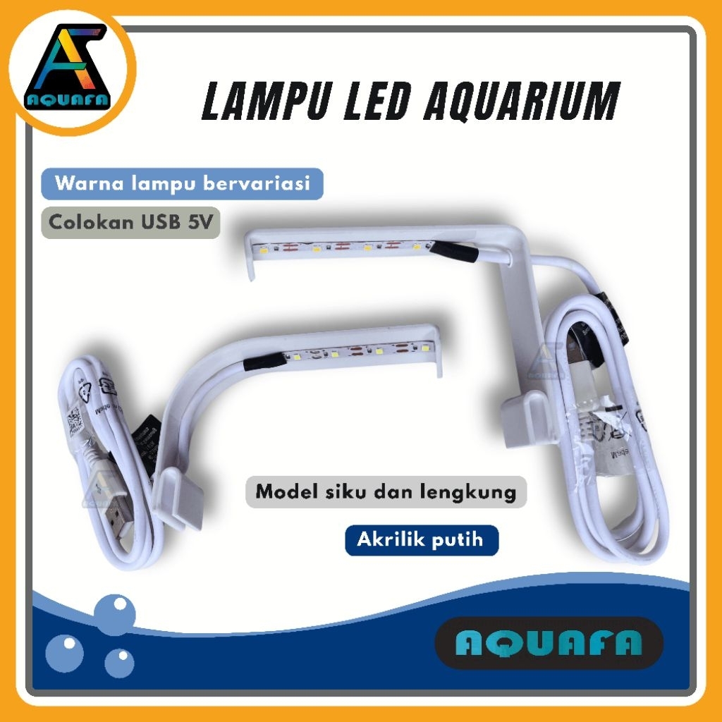 Lampu Aquarium USB LED 5volt Model Minimalis dan Simpel                                             