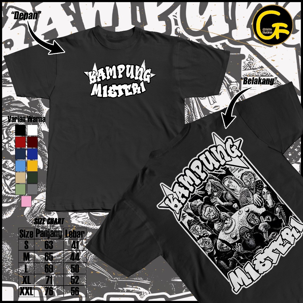 Kaos Kampung Misteri Tshirt Kata kata Cotton Combed 30s DTF Dewasa Pria Wanita BAJU TSHIRT DISTRO (B