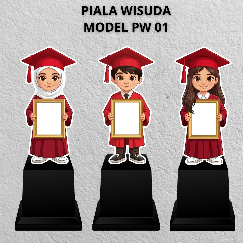 trophy plakat vandel wisuda TK SD RA KB bahan akrilik