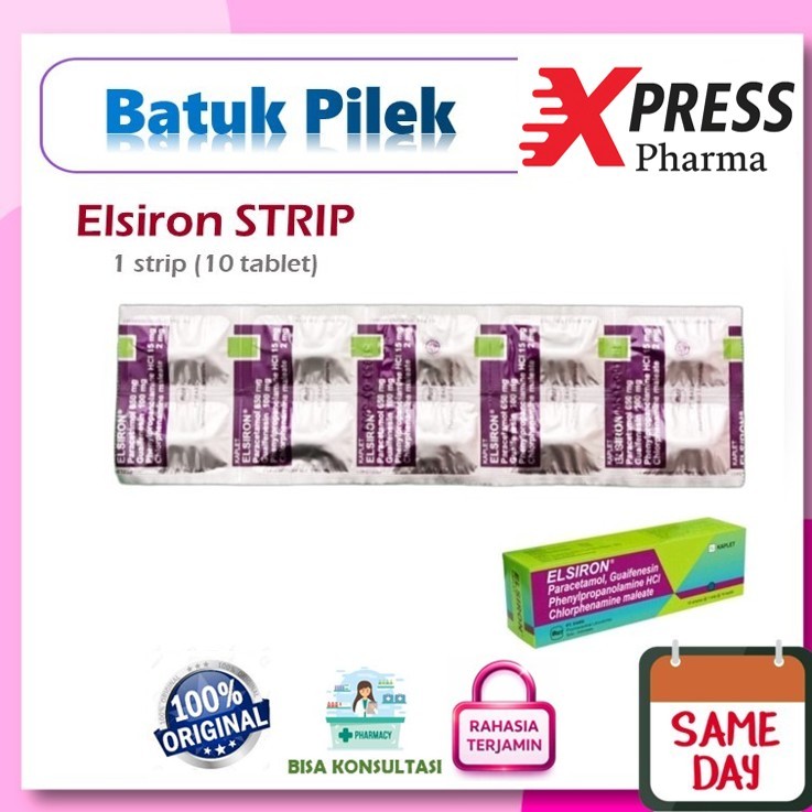 XPRESS  STRIP Elsiron Obat Batuk Pilek Esiron Isi 10 Tablet Zet