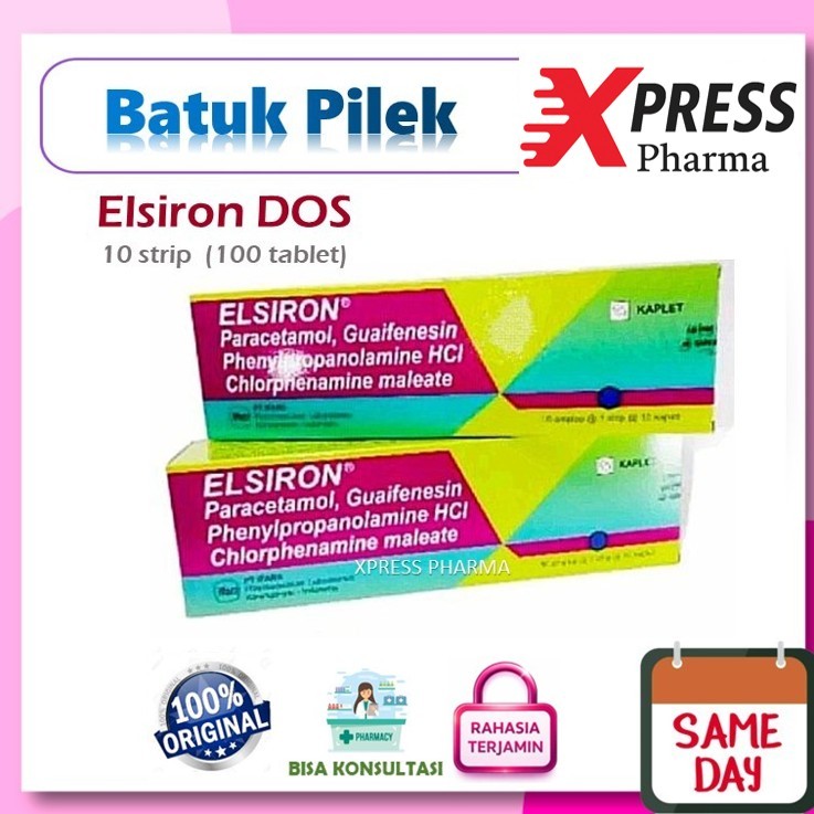 XPRESS ! DOS / BOX Elsiron Obat Batuk Pilek DUS Esiron Isi 100 Tablet Zet