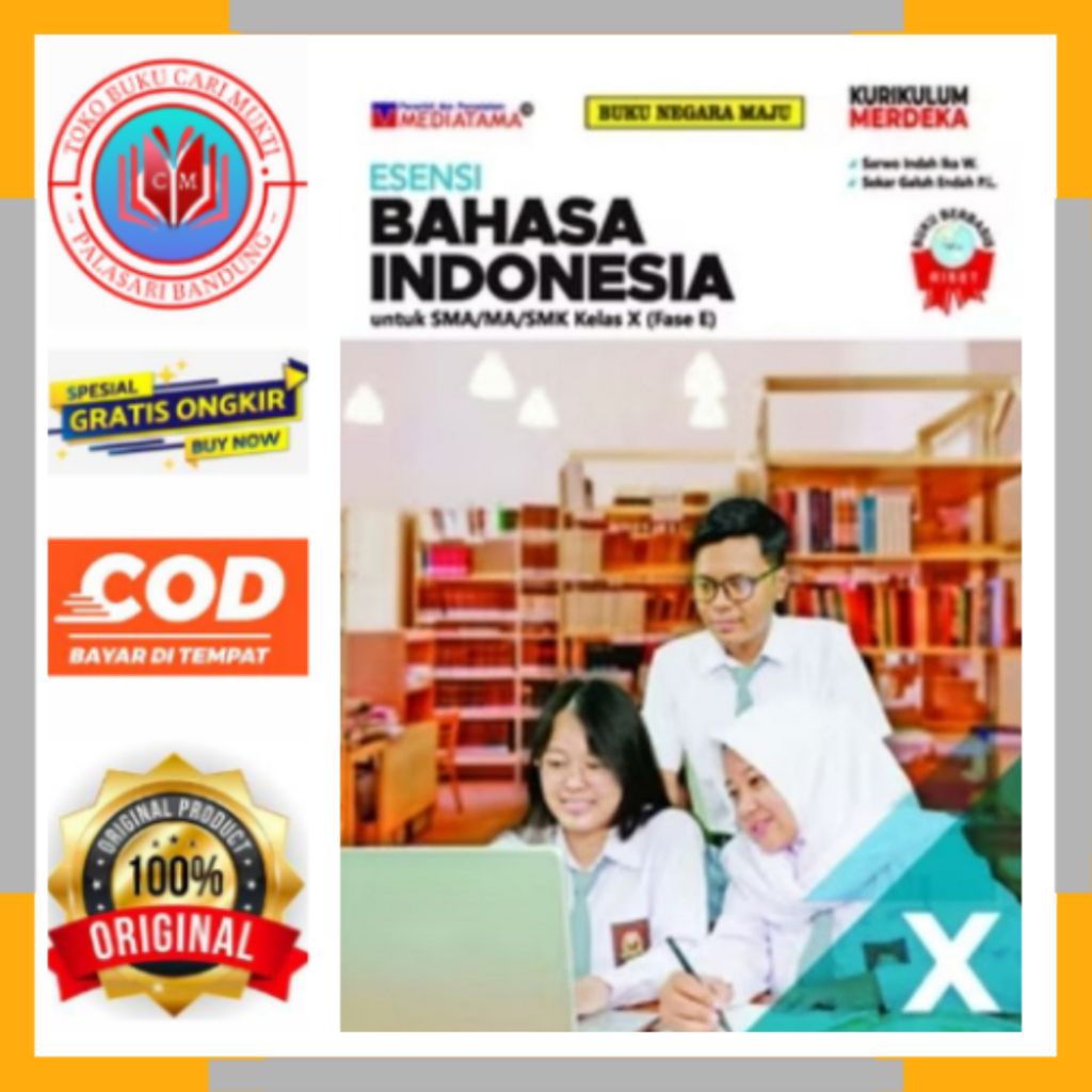 BUKU BAHASA INDONESIA UNTUK SMA/MA/SMK KELAS 10 KURIKULUM MERDEKA MEDIATAMA BEKAS ORIGINAL