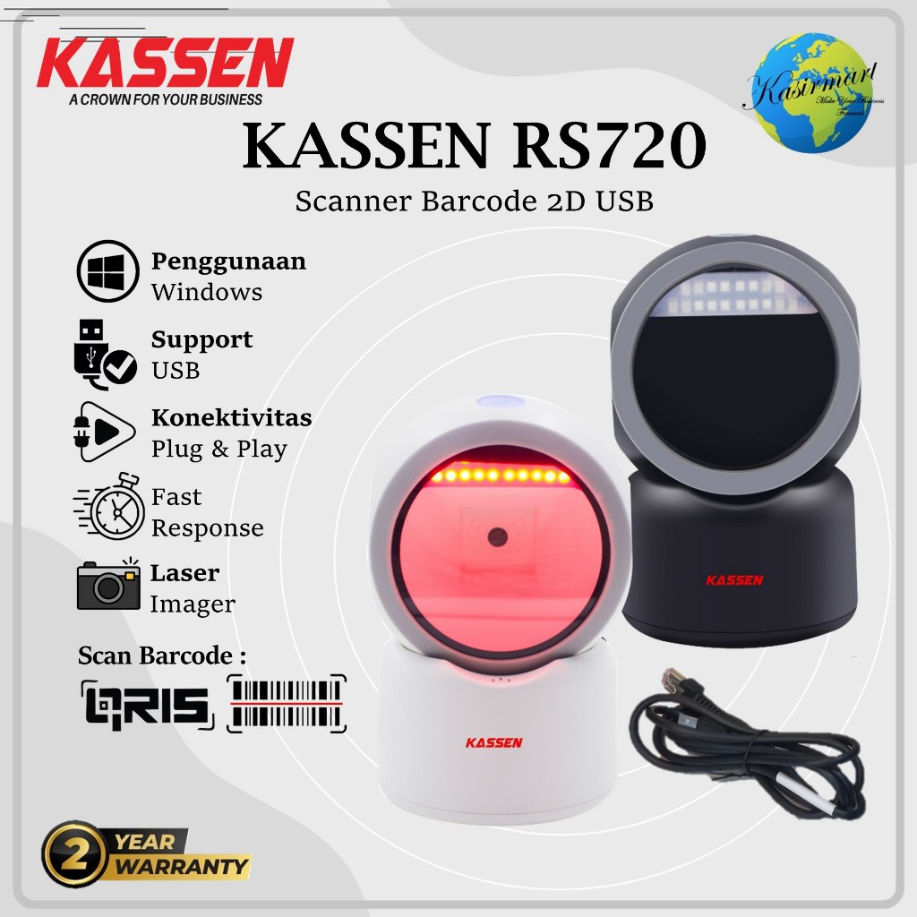 Scanner Barcode Kassen RS720 RS 720 Barcode Scanner Dekstop 1D 2D Scanner QR Code