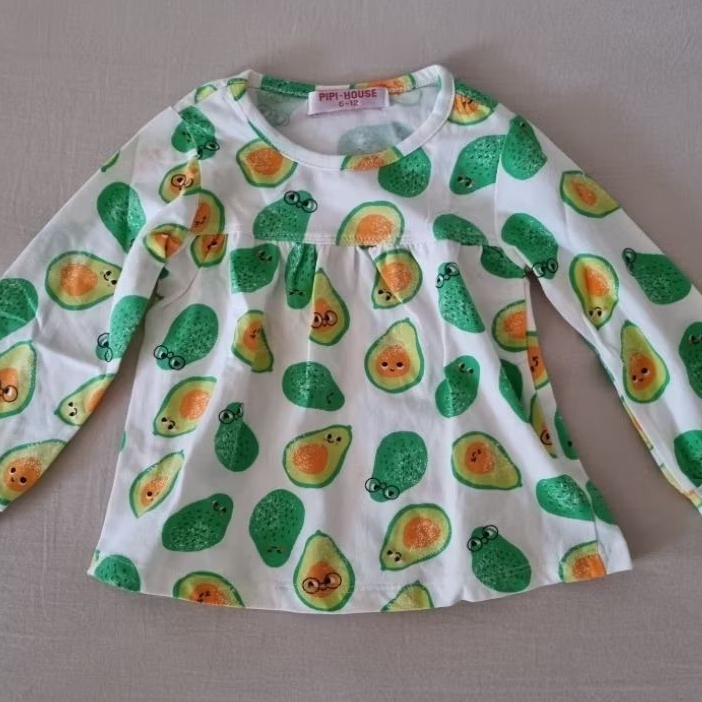 BABY GIRL TOP AVOCADO BAJU ATASAN ANAK PEREMPUAN ALPUKAT PIPIHOUSE (PRELOVED)