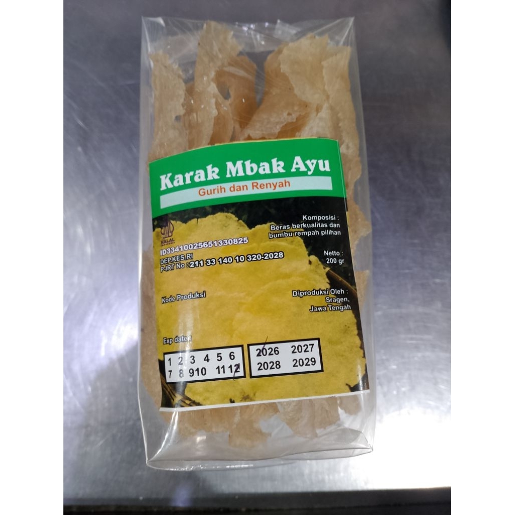 KARAK BERAS/KARAK GENDAR KERING