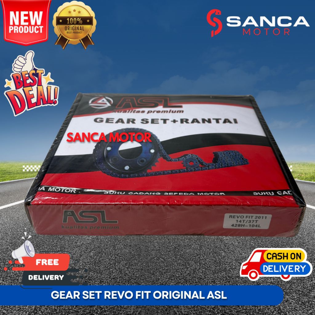 ASL GEAR SET REVO FIT LAMA ORIGINAL