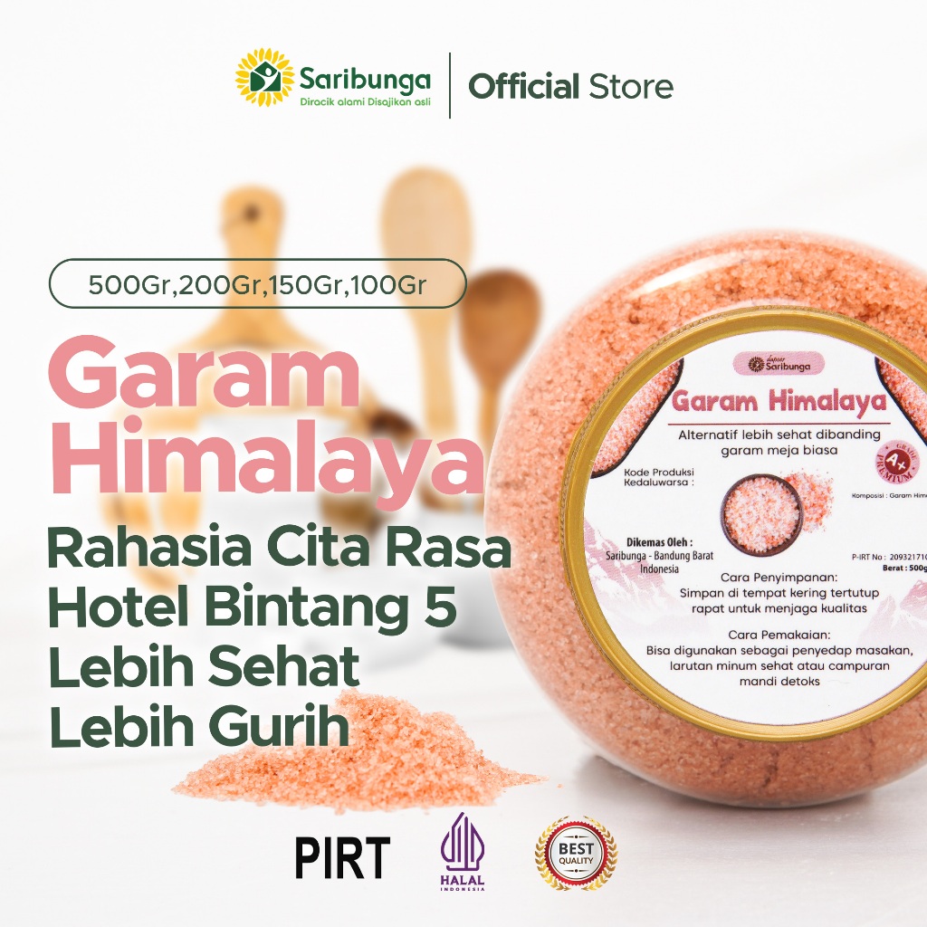 Garam Himalaya Salt Organic Halal Bpom - Himalayan Pink Salt - Himalayan Salt Organic MPASI - Garam