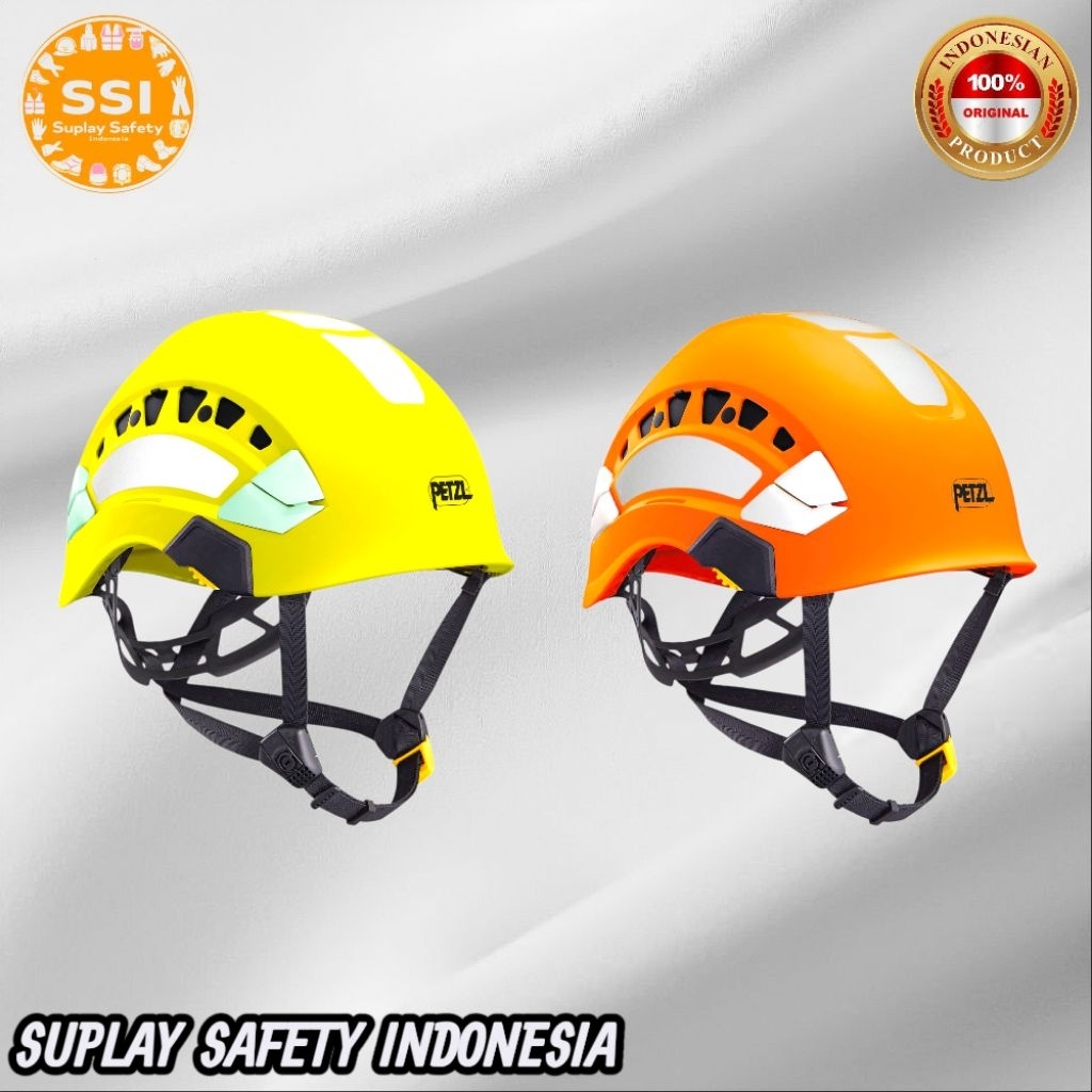 PETZL VERTEX VENT HI-VIZ WARNA KUNING & ORANGE - HELM PETZL VERTEX VENT HI-VIZ - PETZL
