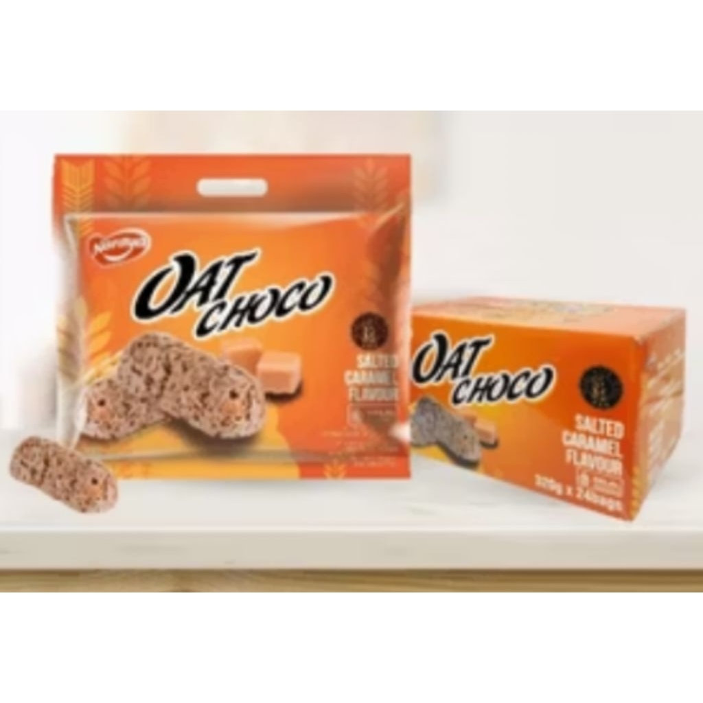 Naraya Oat Choco Salted Caramel 320 gram - Cemilan Sehat Kaya Serat