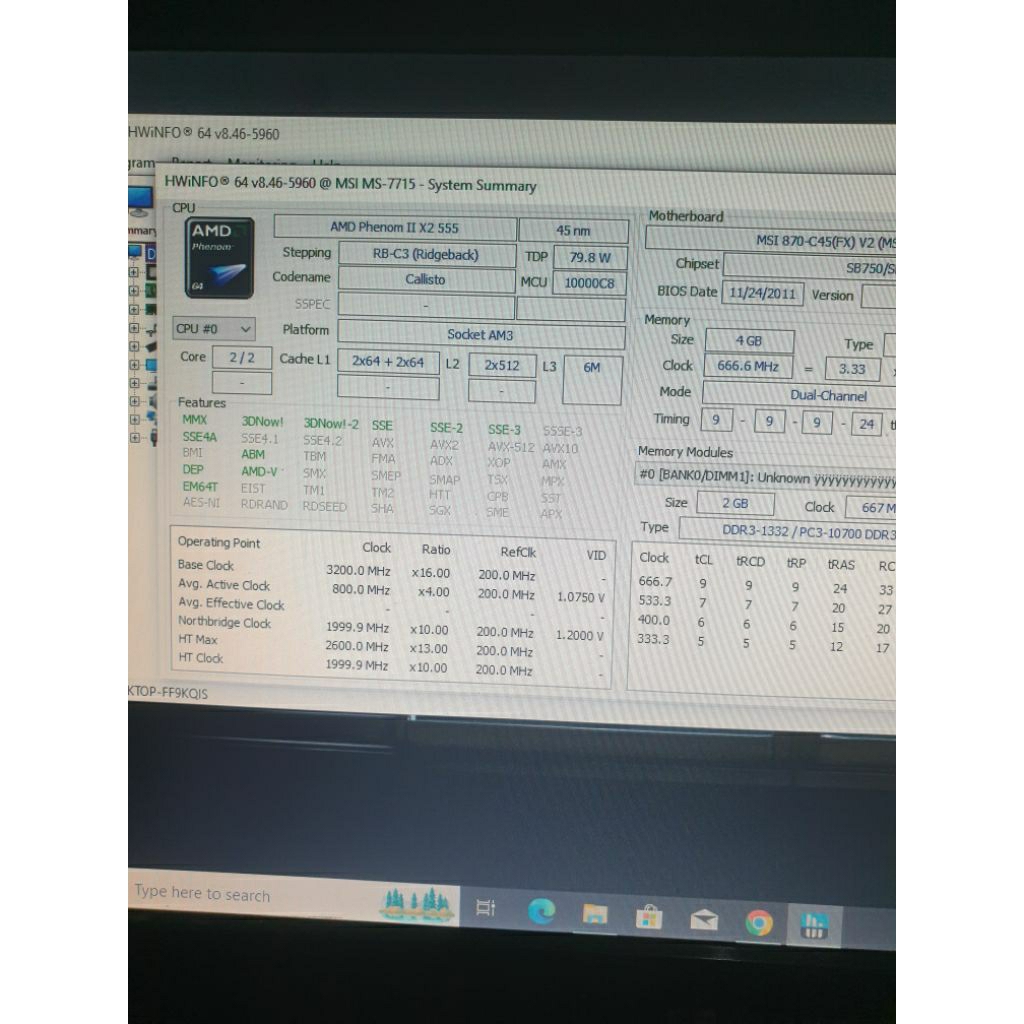 Pc gaming Amd phenom II Ram 4Gb