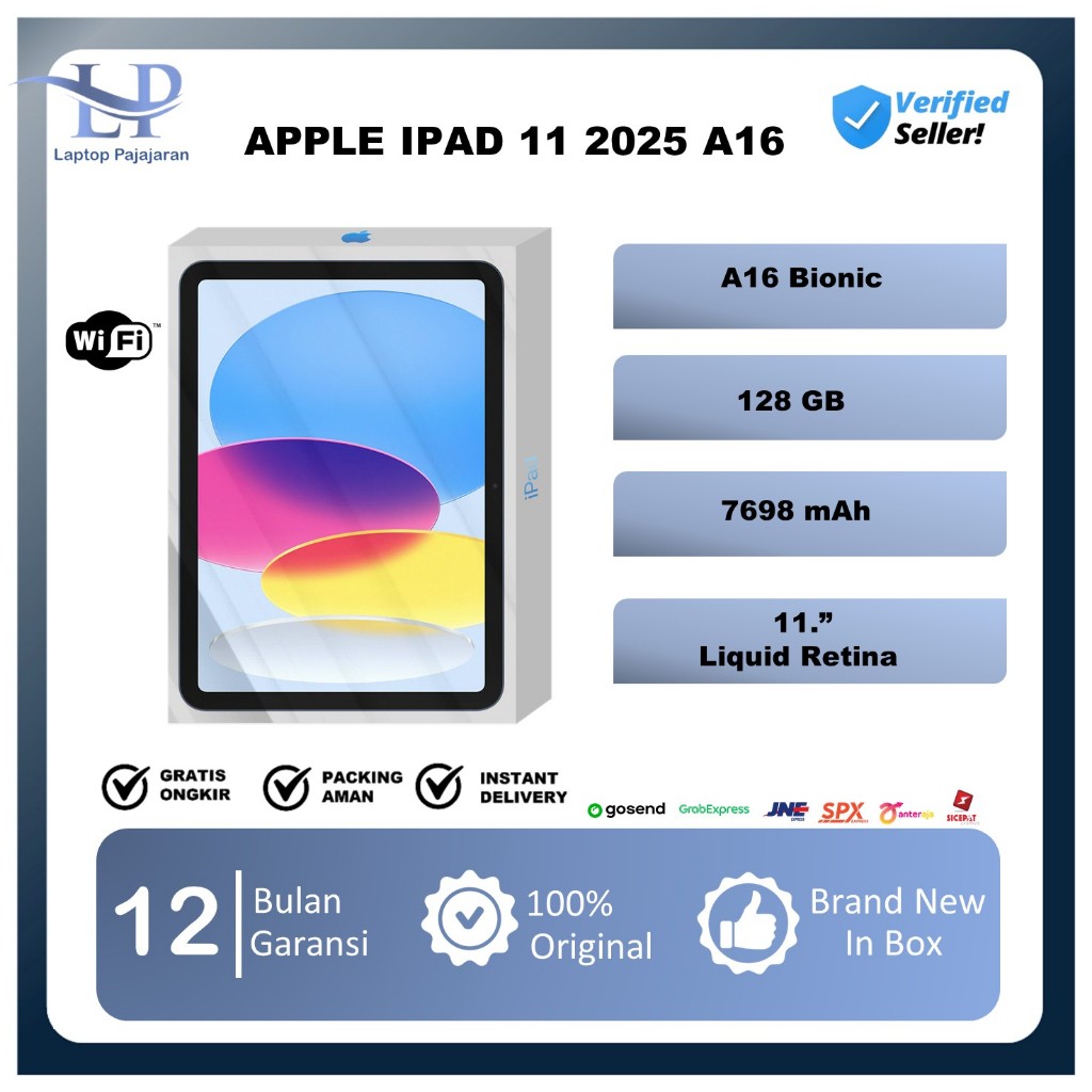 APPLE IPAD 11 2025 A16 128GB WIFI 11 INCH BLUE RSMI INDONESIA IBOX