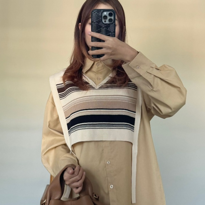 PAYUBGT - Vanessa Vest | Kemeja Wanita Kekinian | Atasan Katun Poplin Daily Wear