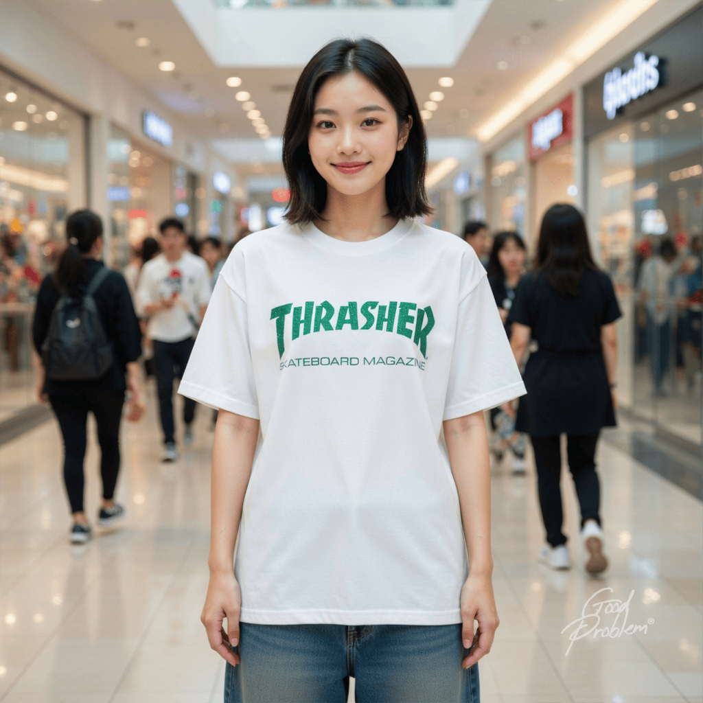 ORIGINAL TSHIRT THRASHER - SKATE MAGAZINE FOIL