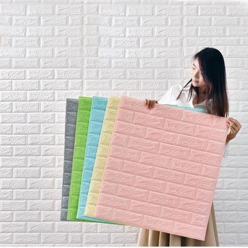 Wallpaper Dinding 3D Foam Bata Timbul Stiker Tembok Dekorasi Rumah Multifungsi