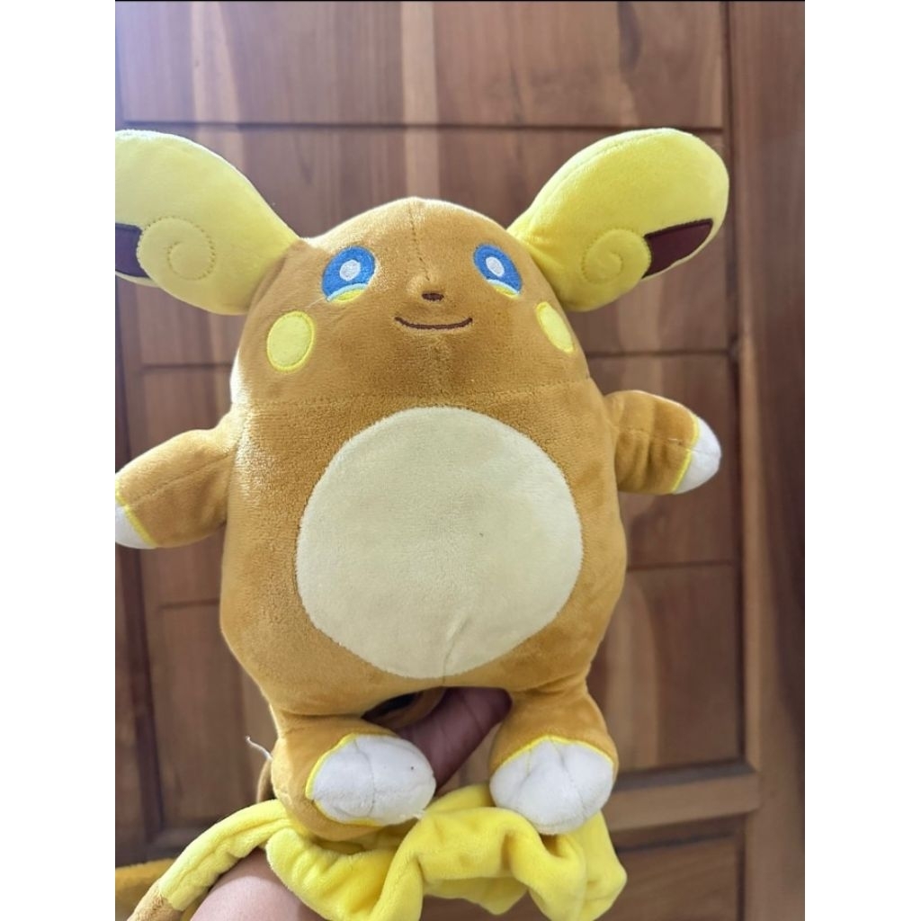 Boneka Plush Pokemon Raichu Alolan Ori Pokcen