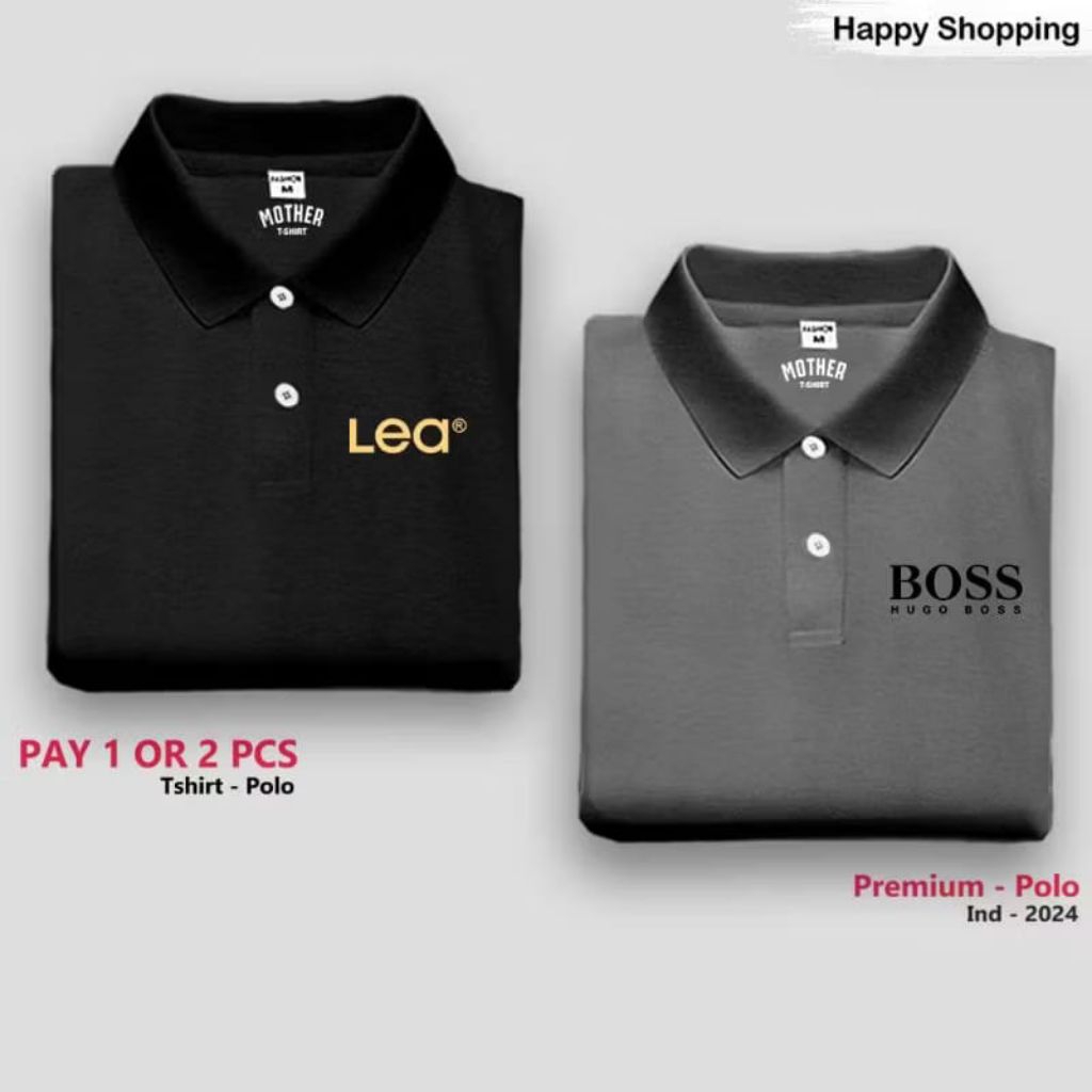 Kaos Polo/Kaos Kerah/Kaos Polo Shirt Lea/Kaos Polo lenggan pendek premium