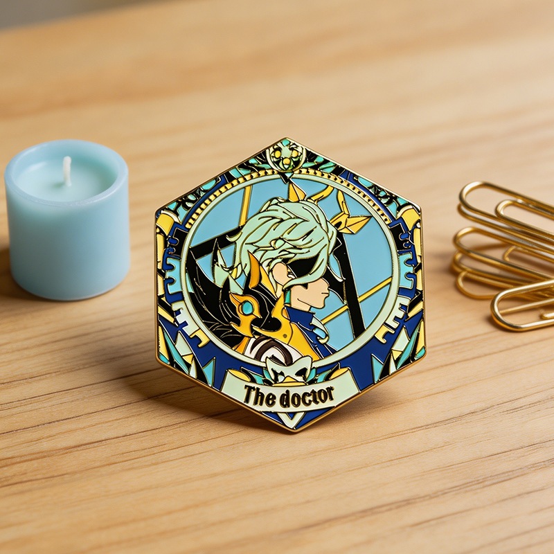 Dottore Genshin Impact ⁠Brooch Enamel Pin Badge