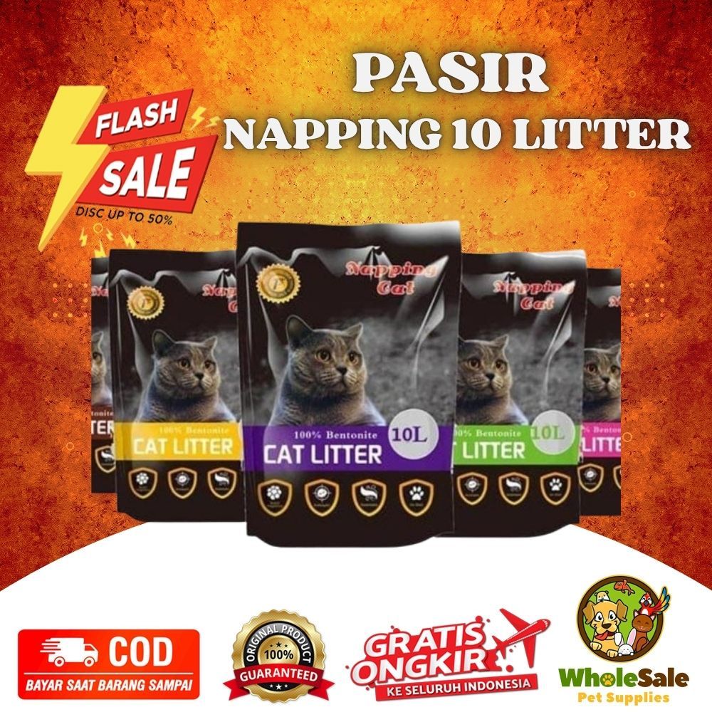 Pasir Kucing Napping Cat Litter bentonite 10Litter