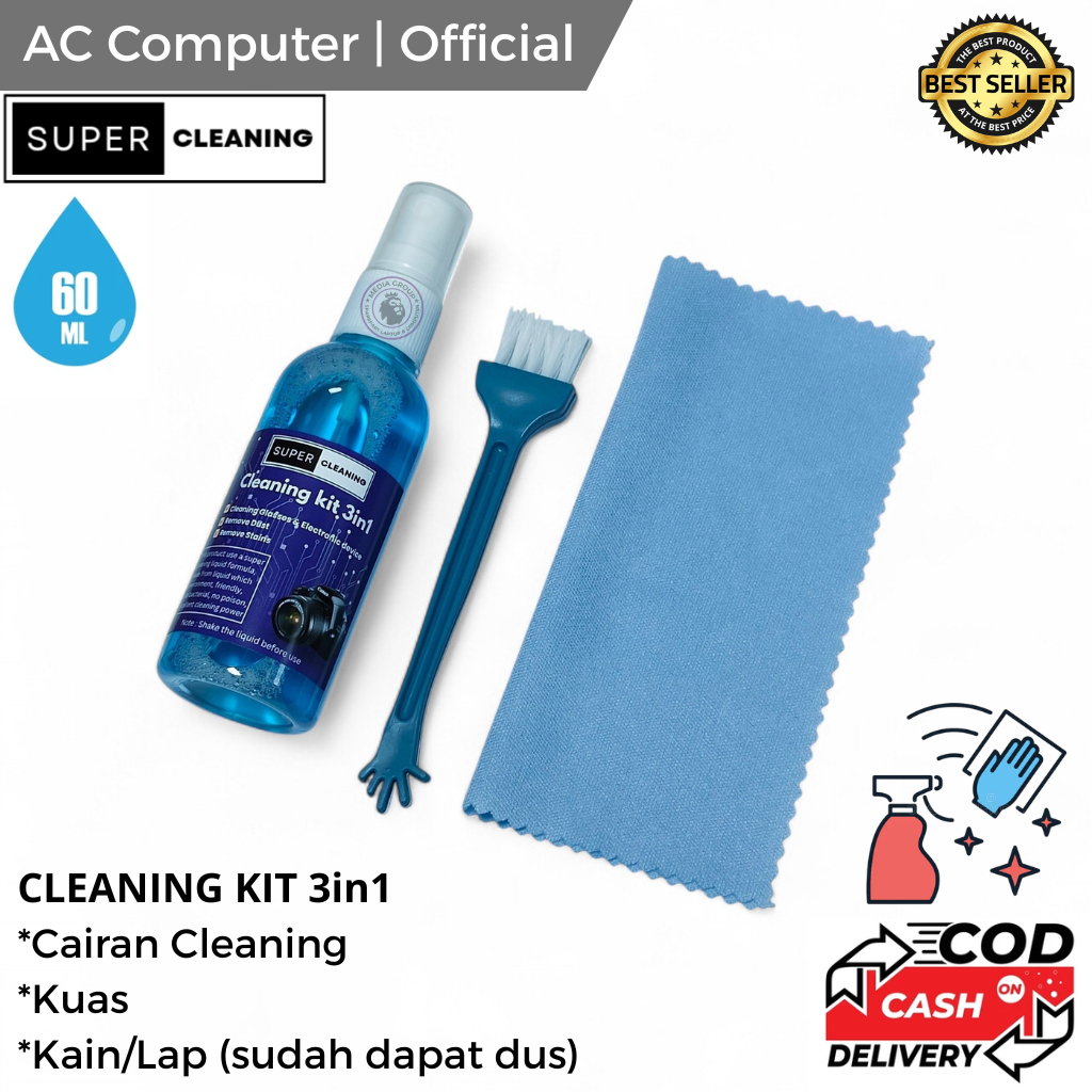 Cleaning kit pembersih layar laptop Super cleaning kit Layar LCD