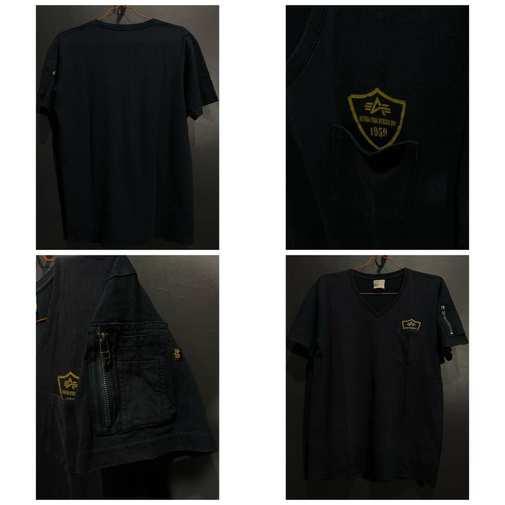 T-Shirt / Kaos Alpha Industries Pocket Navy