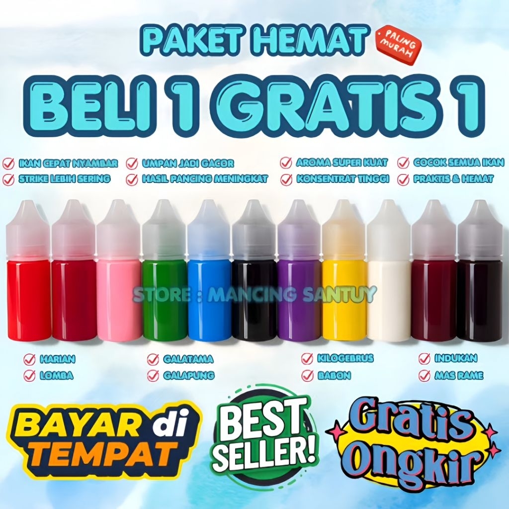 [ BELI 1 GRATIS 1 ] Essen 30ML | Essen Ikan Mas | Essen Ikan Nila | Essen Ikan Bawal | Essen Ikan Pa
