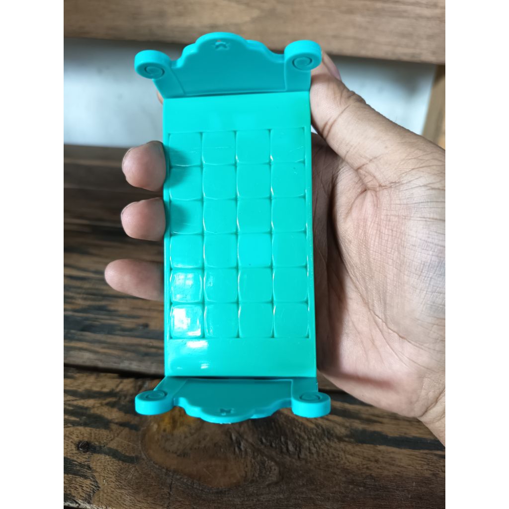 Doll House Miniature Plastic Teal Doll Bed Doll House Furniture