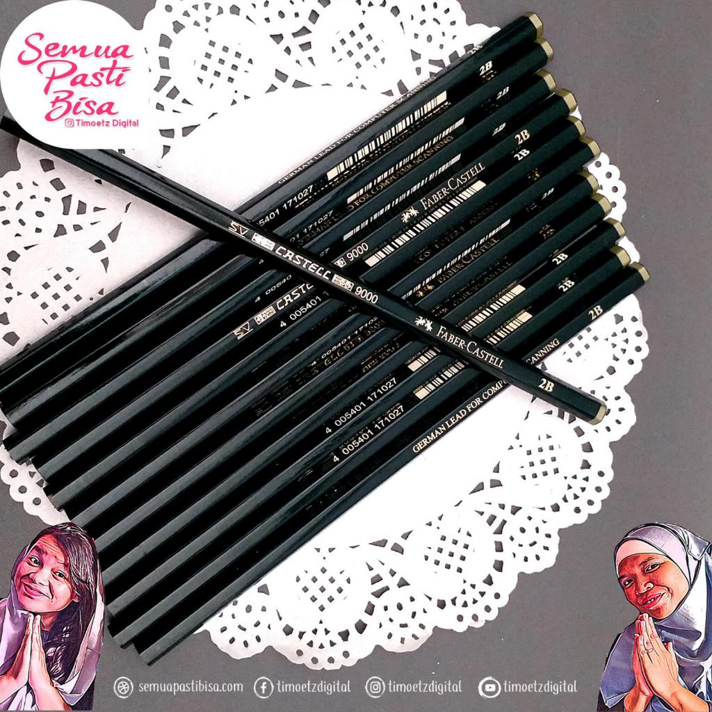 Pensil 2B Faber Castell 9000 / Pensil Faber-Castell 2B - HB Original