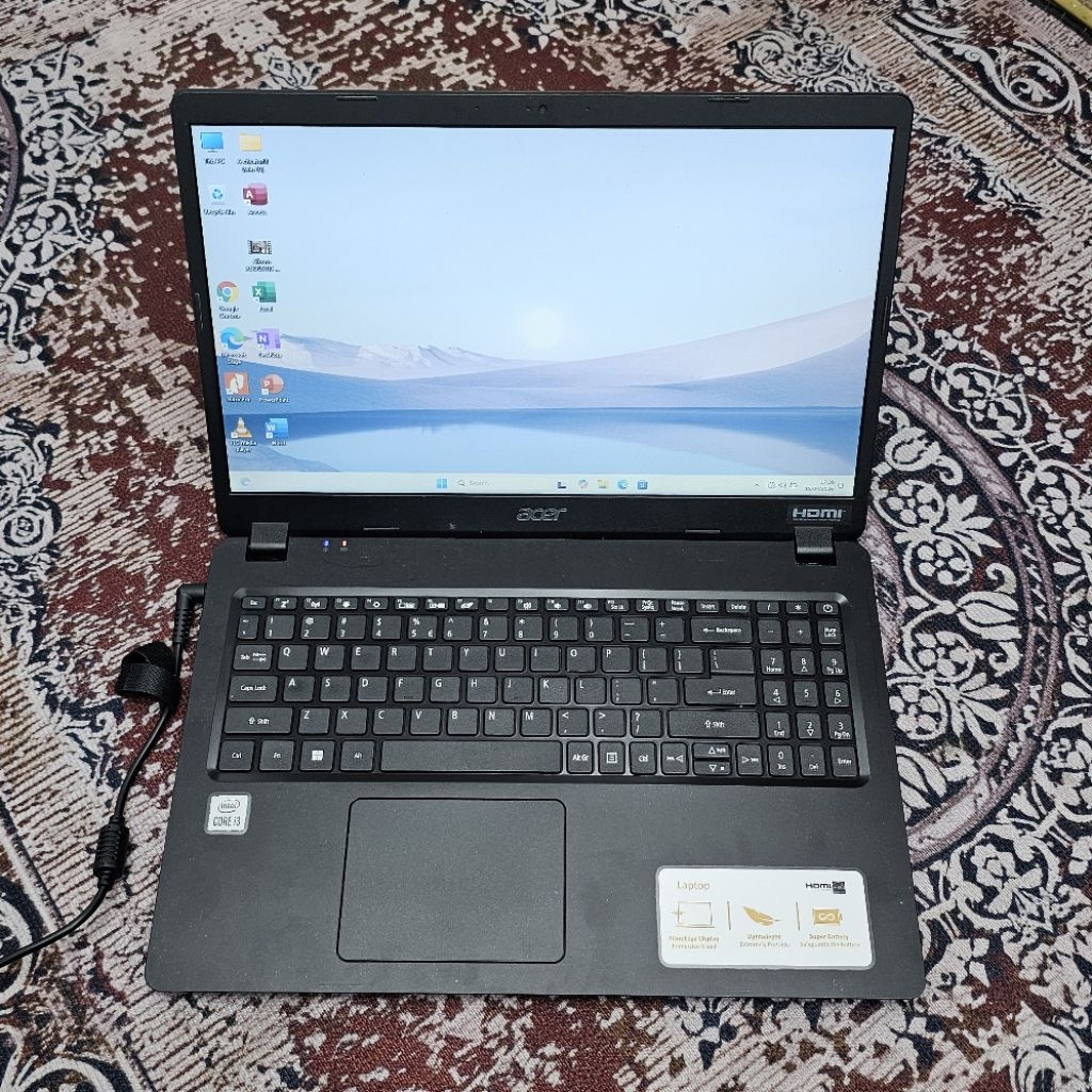 Laptop Acer intel Core i3-Gen 10 RAM 4GB SSD 256GB Windows 11 Generasi terbaru