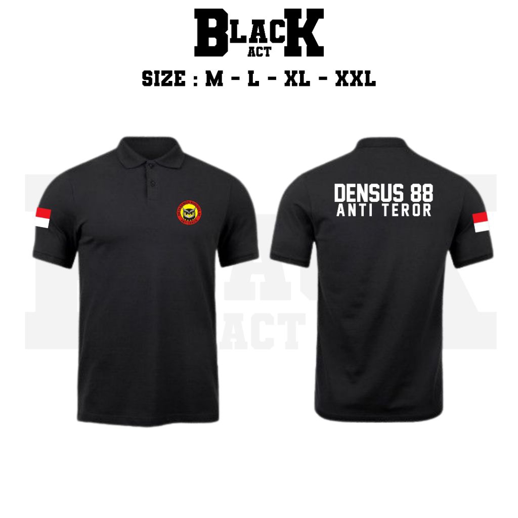 KAOS KERAH DENSUS 88 ANTI TEROR SIMPEL