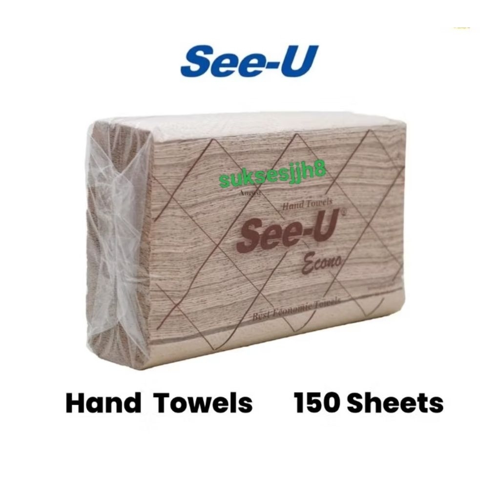Tisu See u Hand towel 150ply Brown/Tisu Napkin See U Brown 150ply