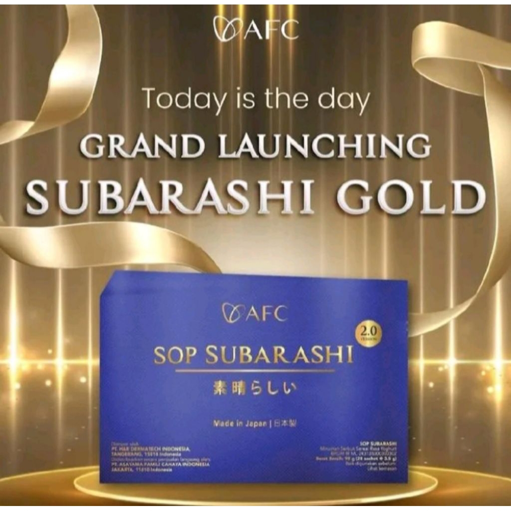 SOP SUBARASHI GOLD 14 SACHET ORIGINAL JAPAN