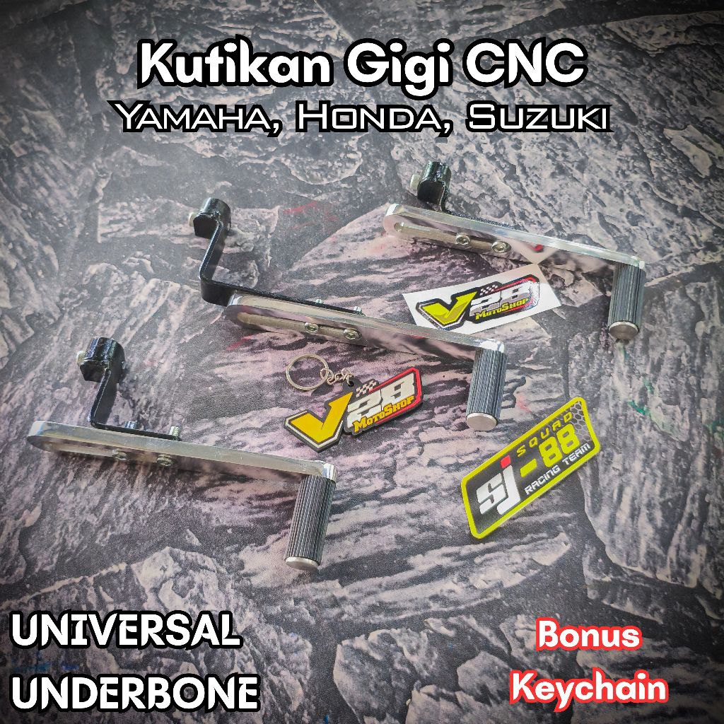 Kutikan Gigi CNC Persneling SJ-88 untuk Underbone [BONUS GANTUNGAN KUNCI] UB Yamaha Honda Suzuki sem