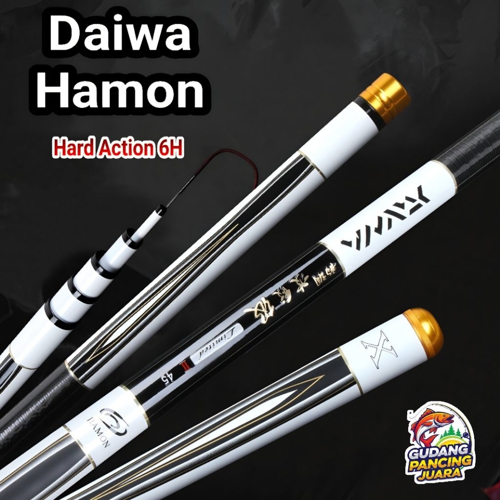 JORAN TEGEK DAIWA HAMON Carbon Kuat Kaku Ringan Asli (Gratis Packing Pipa PVC) [Ukuran Lengkap 360-6
