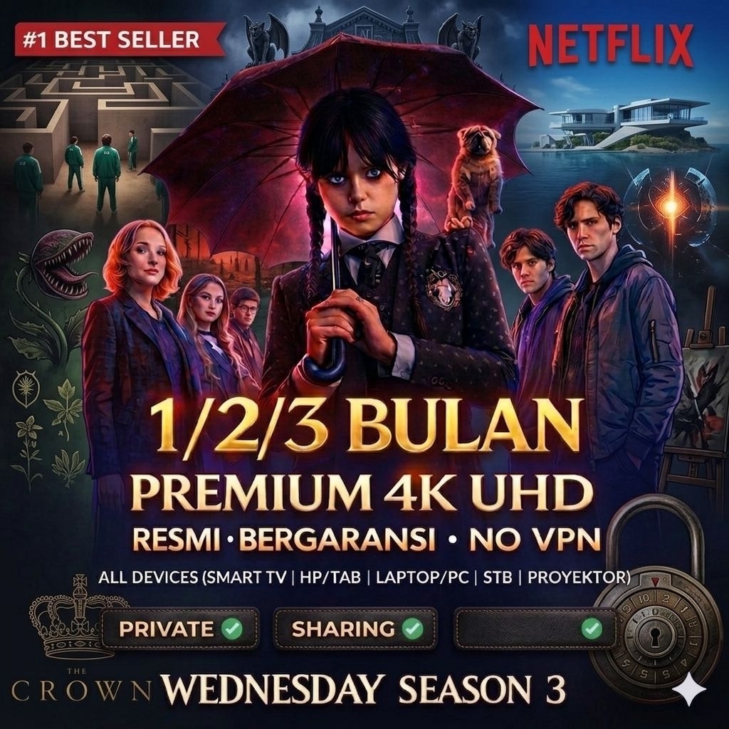 Netflix Premium private Akun 1 Bulan Tanpa VPN
