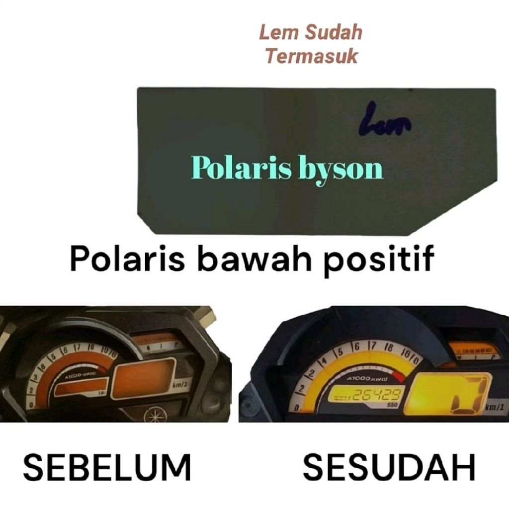 Polarizer Speedometer Yamaha Byson Old Type - Film Polaris Positif Standart Motor Byson Motorcycle
