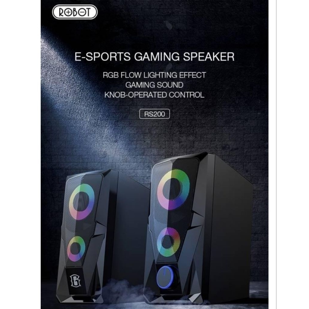 SPEAKER AKTIF 2.0 ROBOT RS200 GAMING SPEAKER