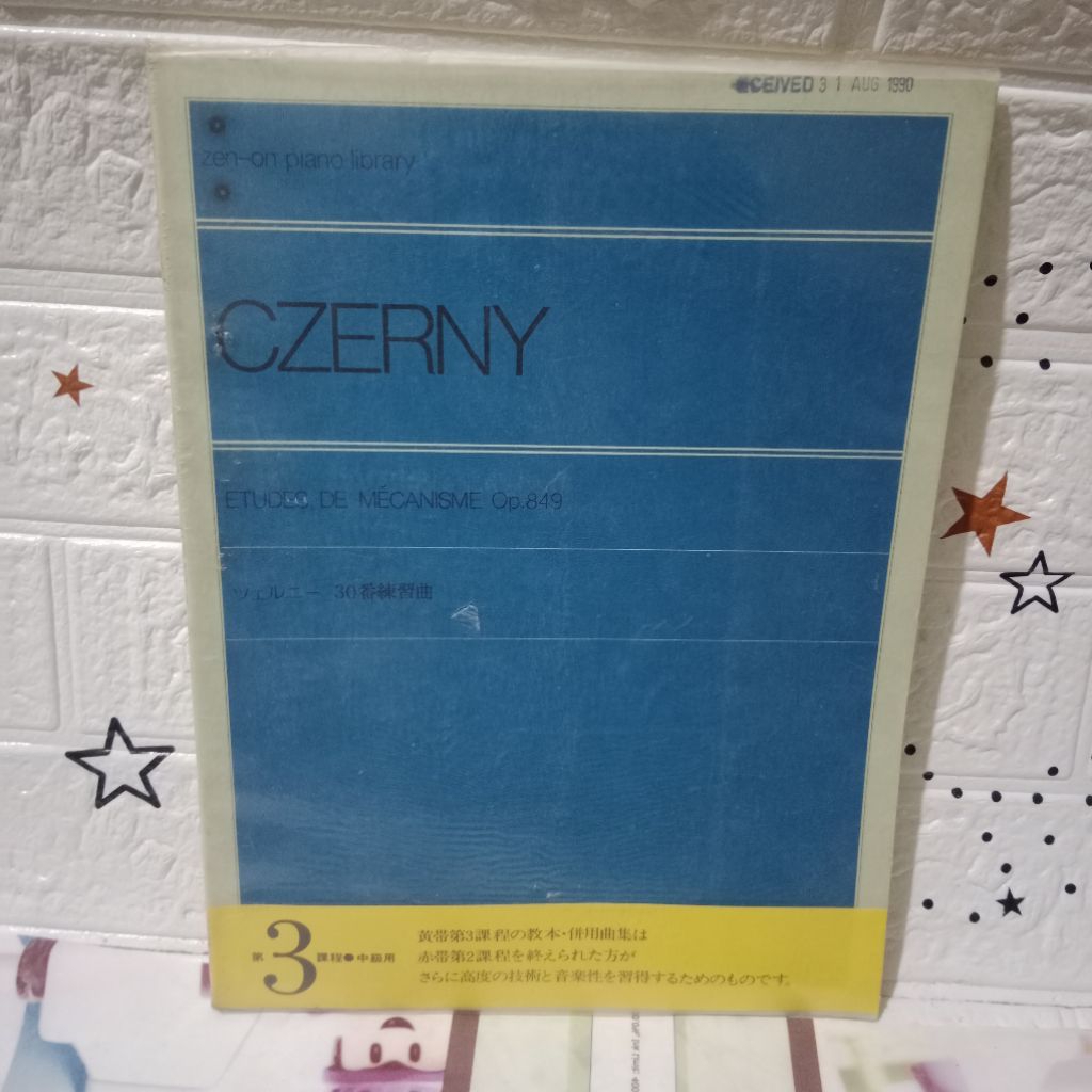 buku piano original Czerny ETUDES de MECANISME Op 849