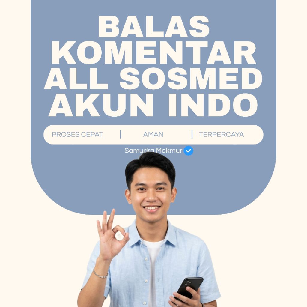 JASA BALAS KOMENTAR REAL INDONESIA AKTIF | Reply Komen lG TikTok Facebook YouTube | Akun Asli Bukan 