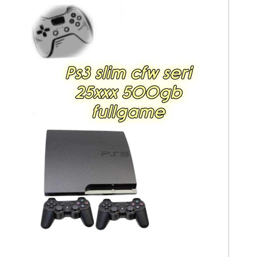 ps3 slim 500gb cfw seri 25xxx fullset fullgame ps 3 playstation